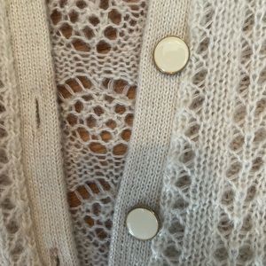 Sezane wool lace cardigan